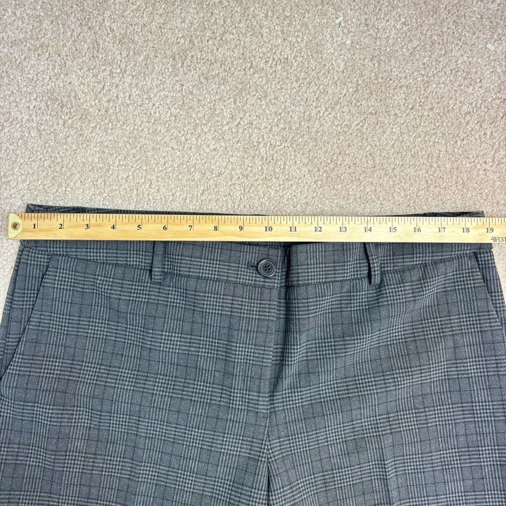 Hilary Radley Grey Plaid High Waist Straight Dress Pants 16 X 30 NWOT - Picture 5 of 12